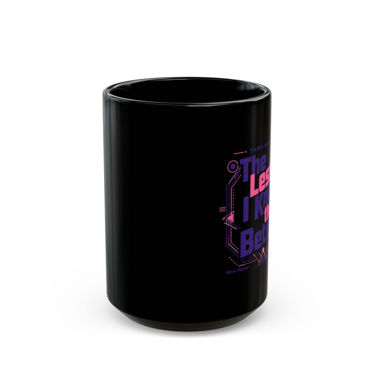 Tame Impala "The Less I Know the Better" Black Mug - alternate angle 1, merchandise