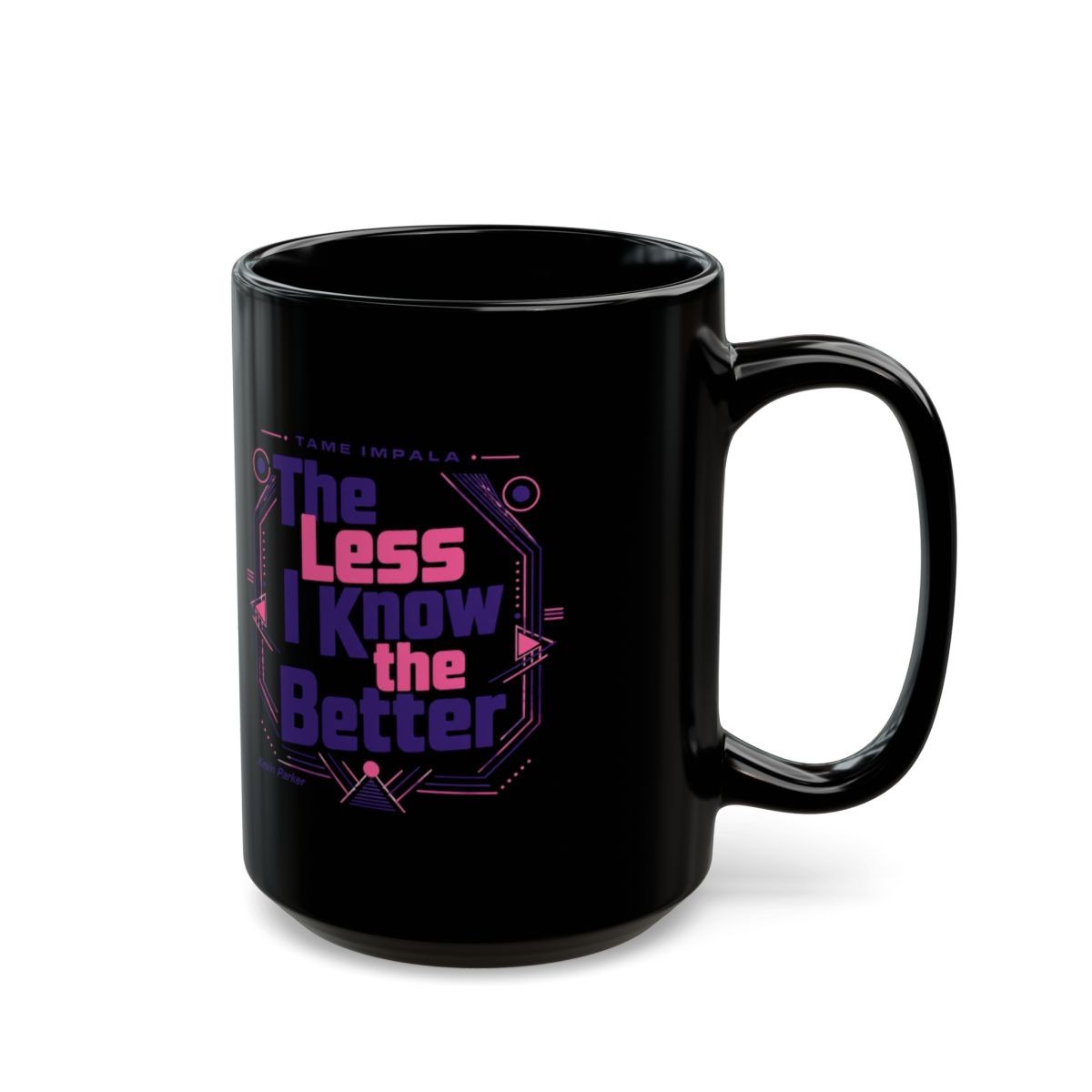 Tame Impala "The Less I Know the Better" Black Mug - alternate angle 5, merchandise