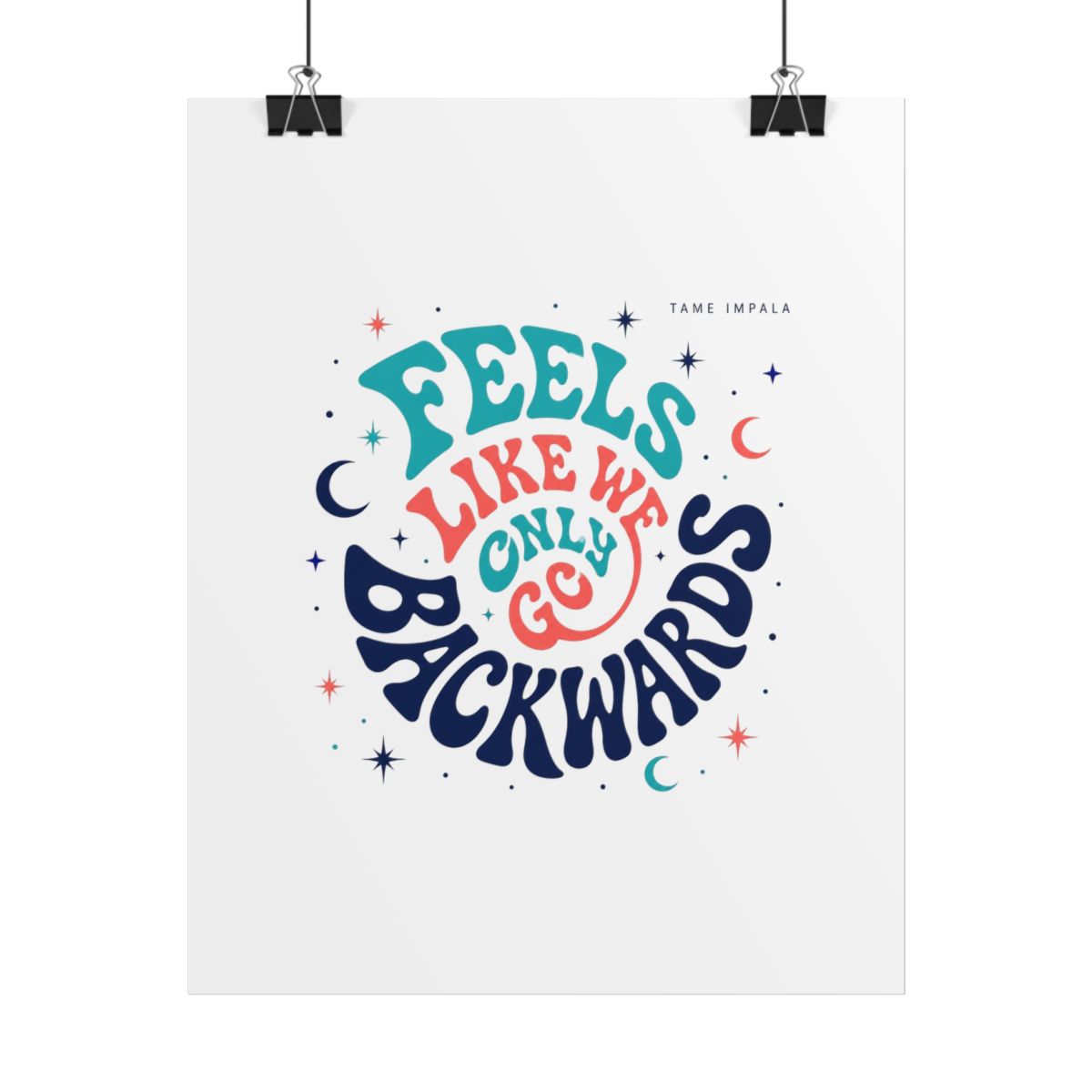 Tame Impala "Feels Like We Only Go Backwards" Poster