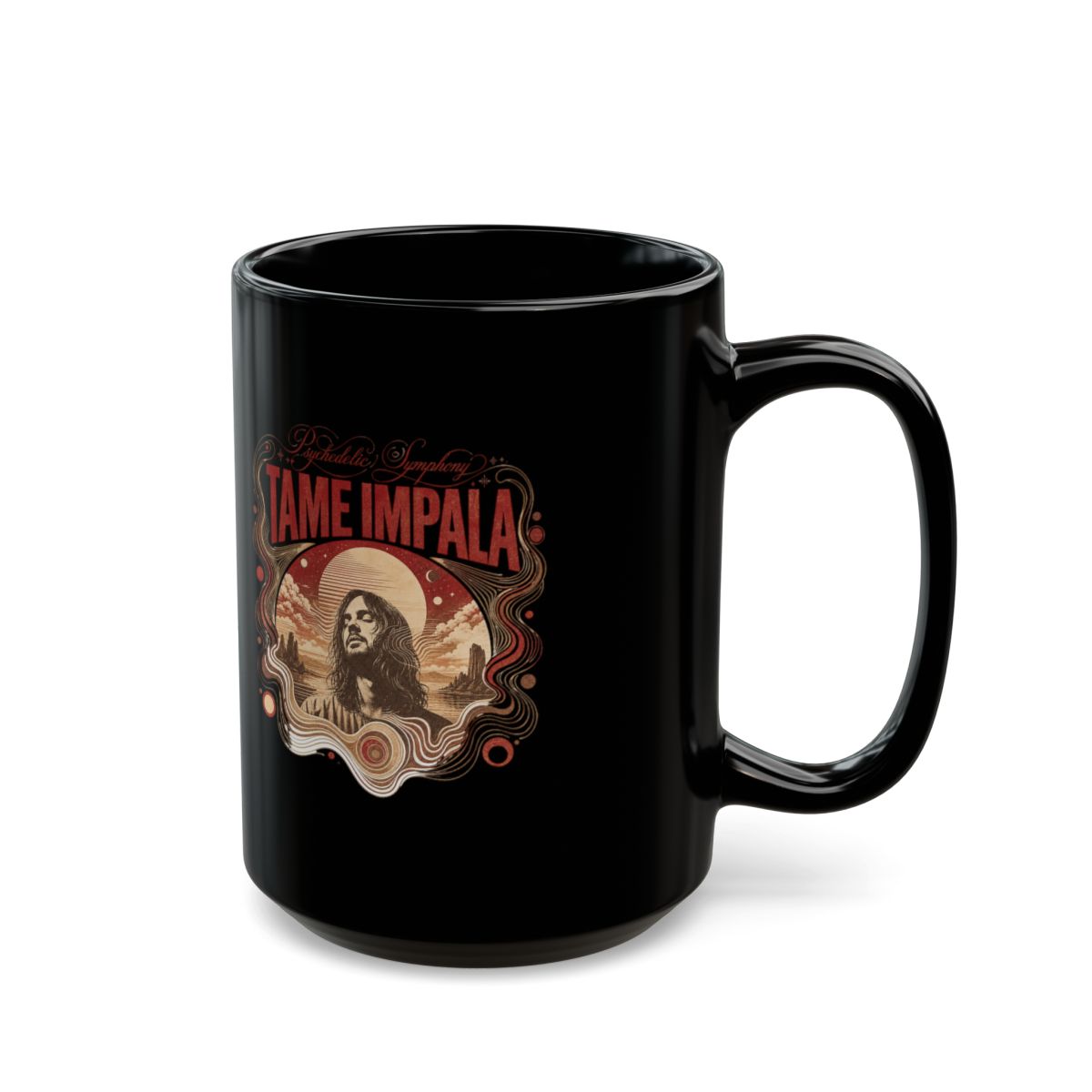 Tame Impala "Psychedelic Symphony" Black Mug - alternate angle 5, merchandise