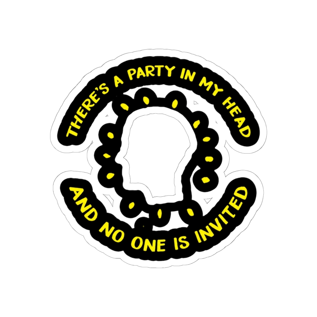 There's party in my head Sticker | Tame Impala - alternate angle 2, merchandise