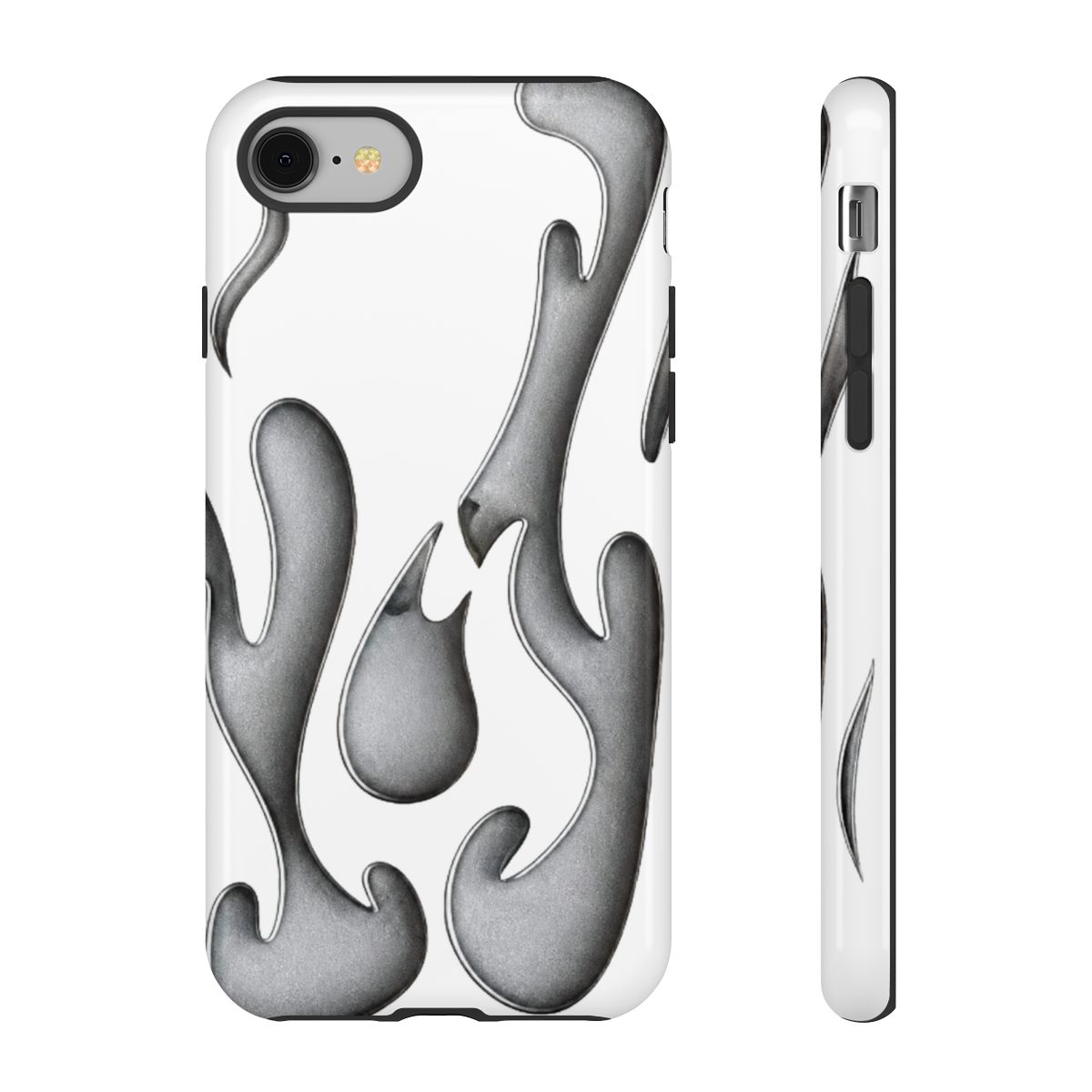 Heat Dissipation for iPhone Case, Solid Color Hollow Flame Matte Soft Phone Case (Silver,for iPhone 13) | Tame Impala