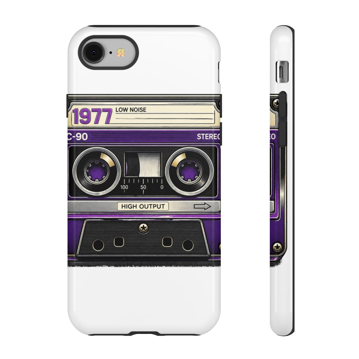 1977 Tape Cassette Phone Case Mobile Phone Cover Shockproof Cell Phone Cover Case Compatible with iPhone 14/Plus/Pro/Pro Max Black | Tame Impala