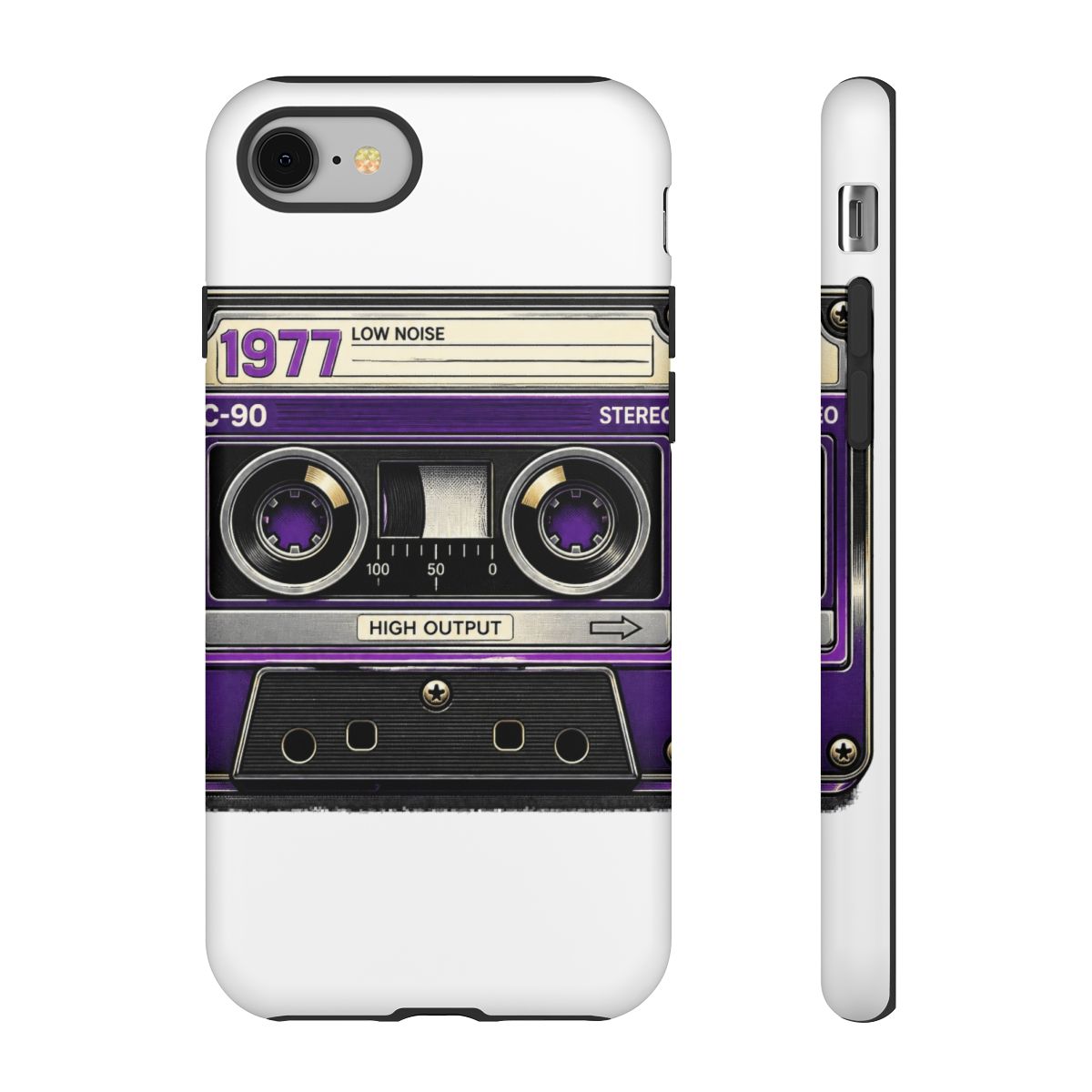 1977 Tape Cassette Phone Case Mobile Phone Cover Shockproof Cell Phone Cover Case Compatible with iPhone 14/Plus/Pro/Pro Max Black | Tame Impala - alternate angle 1, merchandise
