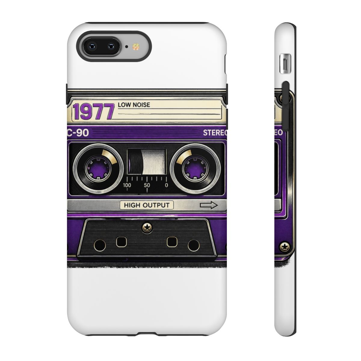 1977 Tape Cassette Phone Case Mobile Phone Cover Shockproof Cell Phone Cover Case Compatible with iPhone 14/Plus/Pro/Pro Max Black | Tame Impala - alternate angle 3, merchandise