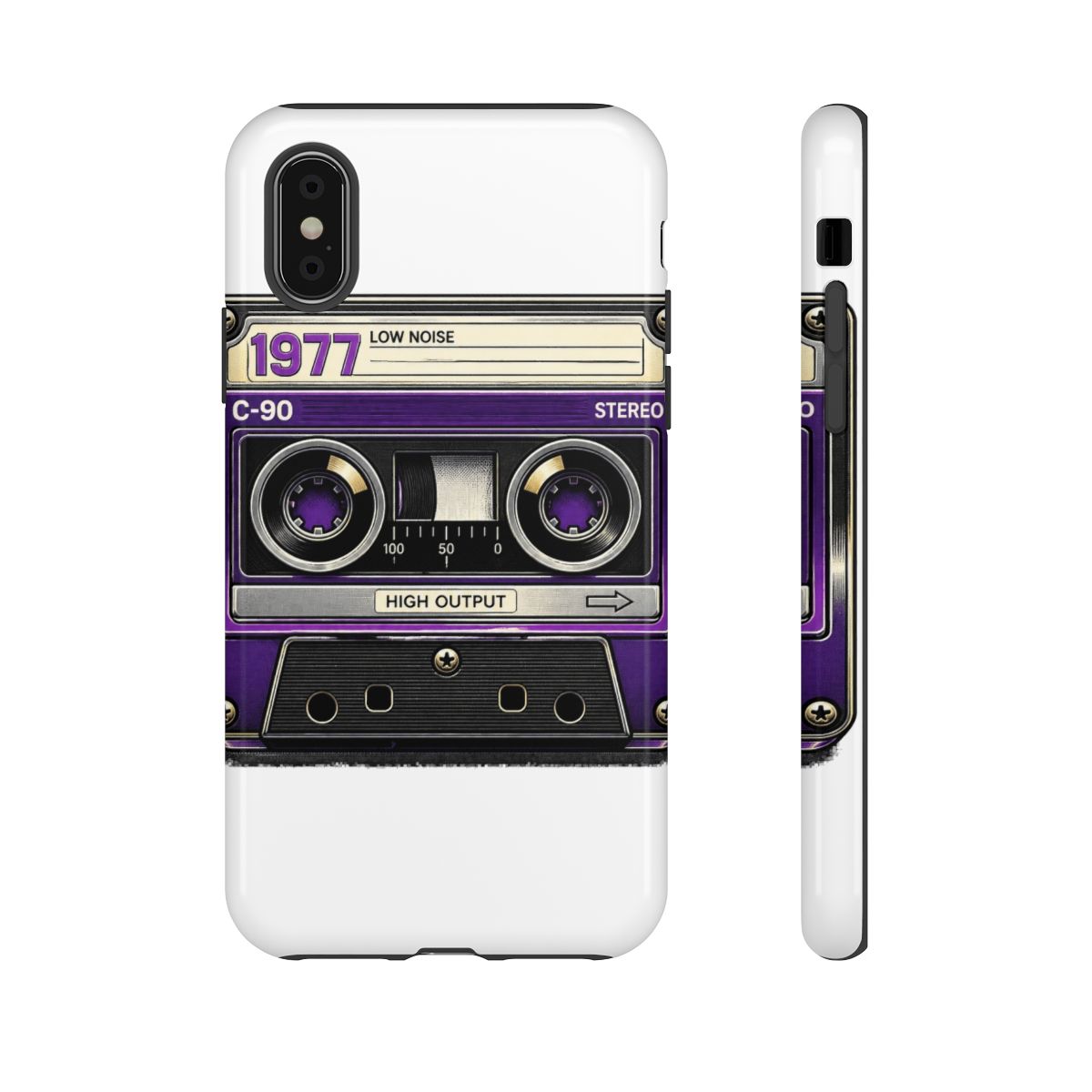 1977 Tape Cassette Phone Case Mobile Phone Cover Shockproof Cell Phone Cover Case Compatible with iPhone 14/Plus/Pro/Pro Max Black | Tame Impala - alternate angle 4, merchandise